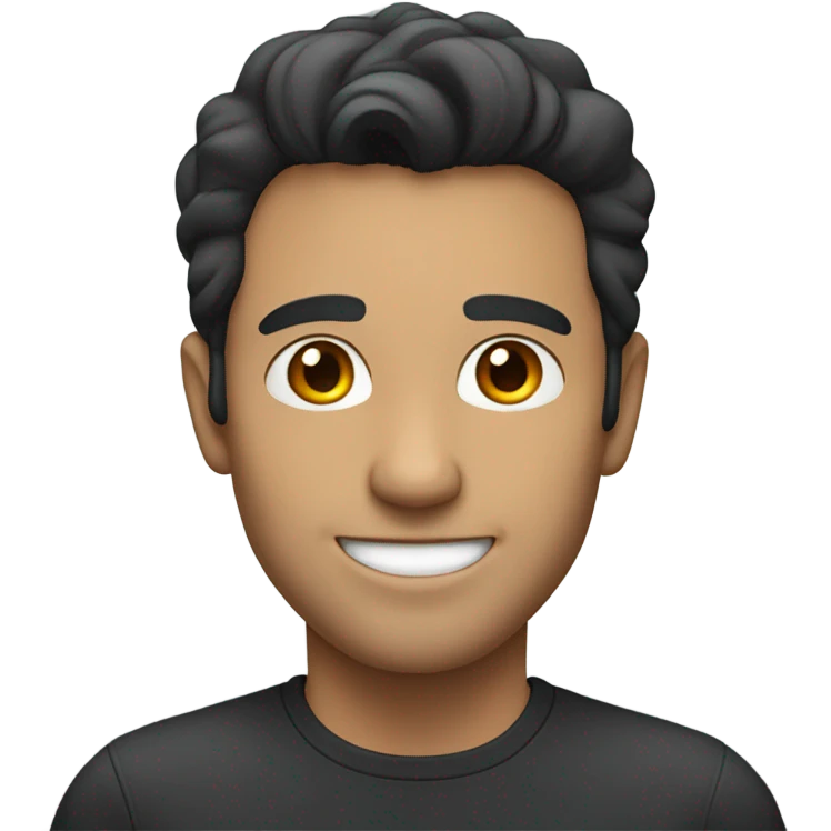 man dark haired smiling emoji