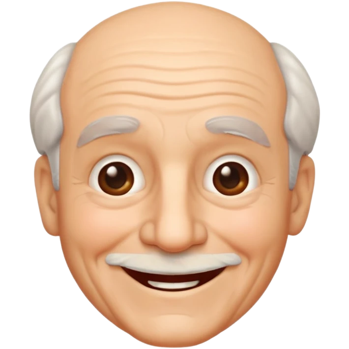 Happy Grandpa face 3d emoji