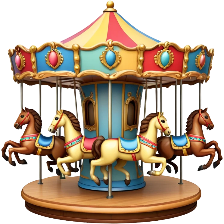 carousel with horses, no rider emoji