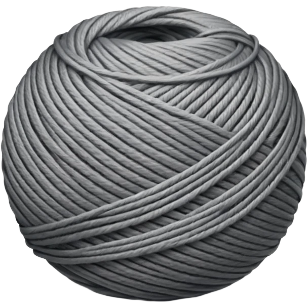 ball of knitting thread grey material emoji