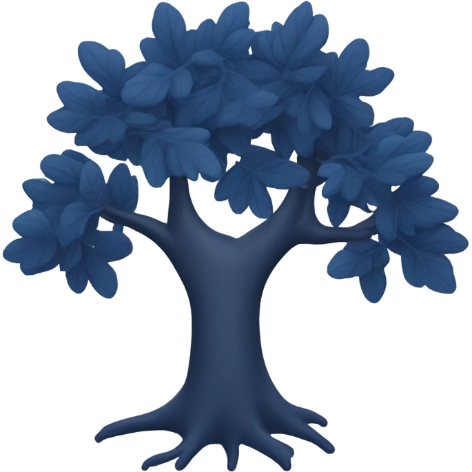 Navy blue tree emoji