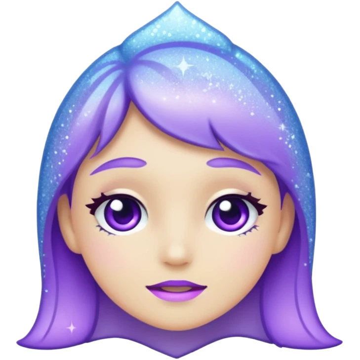 glitter frost cian and purple emoji