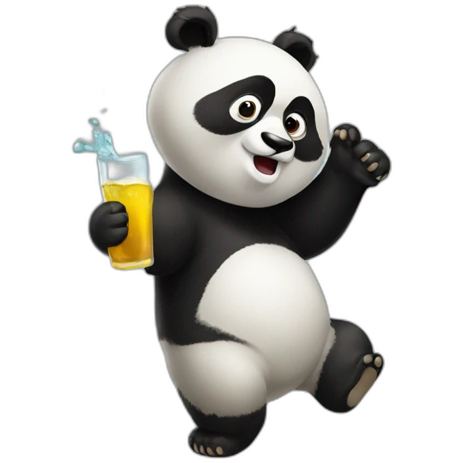 Drunken panda emoji