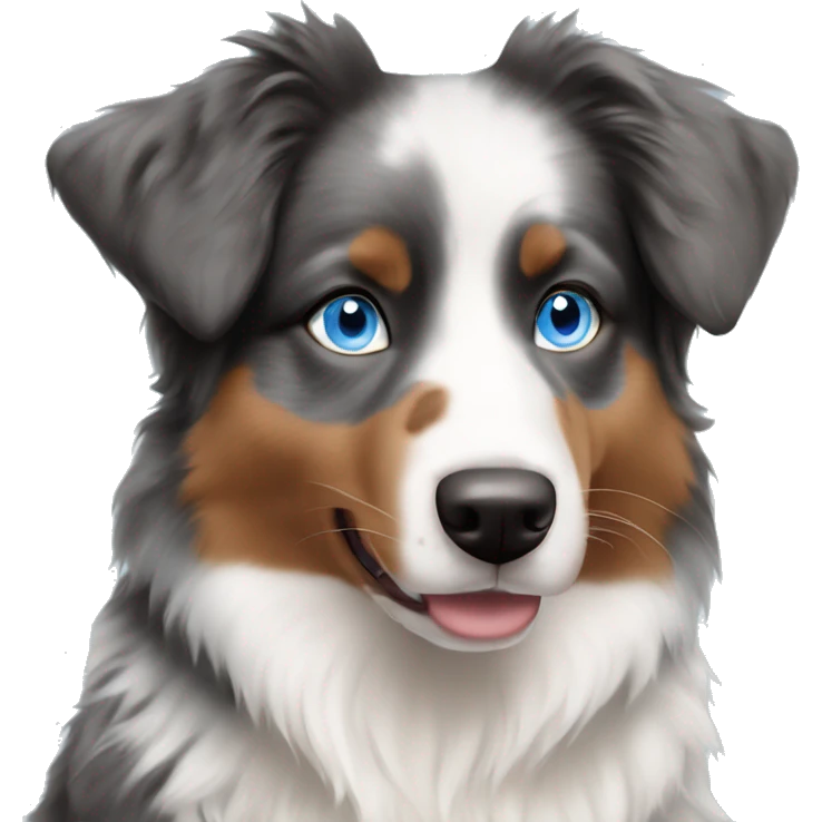 Australian shepherd with ice blue eyes  emoji