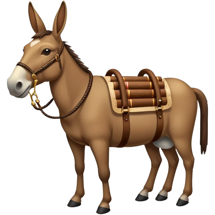 Mule carrying cigars emoji