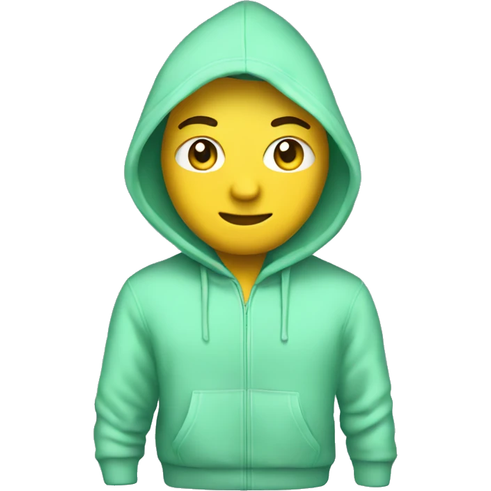 Mint green hoodie emoji
