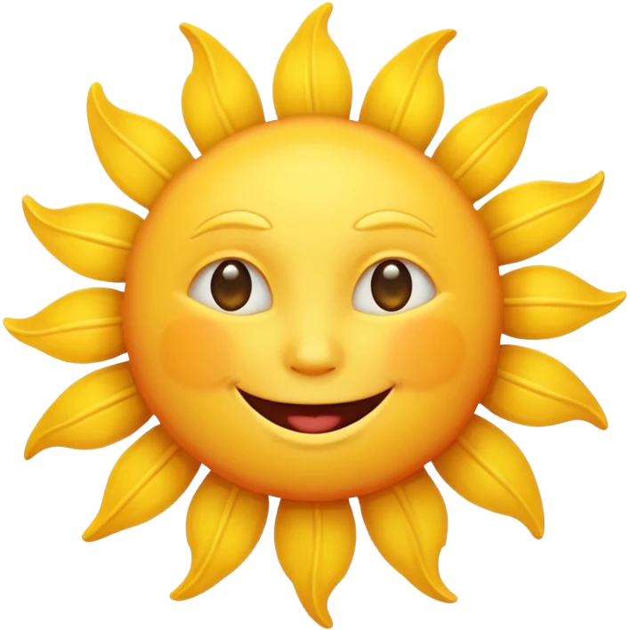 smiling sun emoji emoji