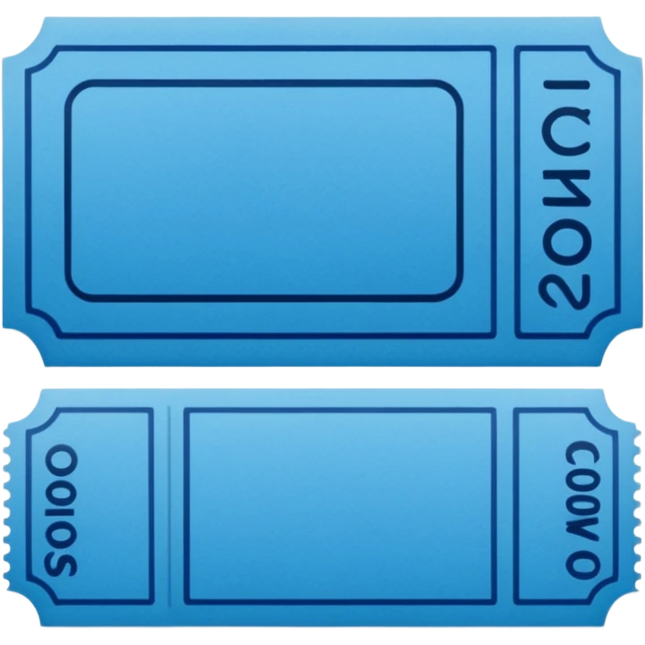 Blue ticket emoji