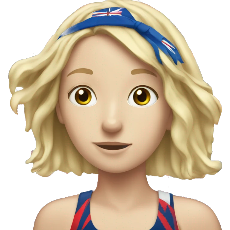 Blonde girl swimming for Great Britain emoji
