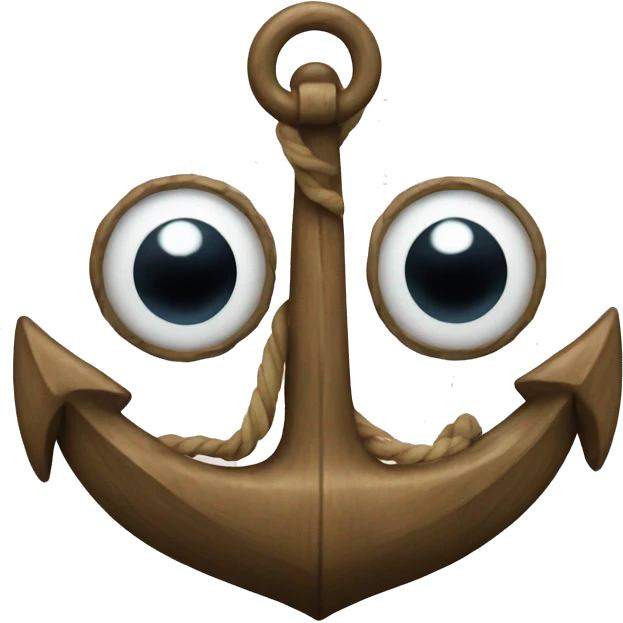 an anchor with eyes emoji