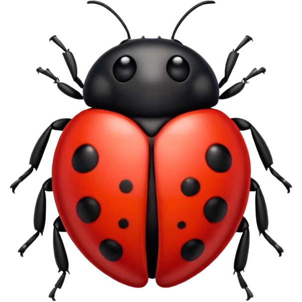 Ladybug with black heart spots  emoji