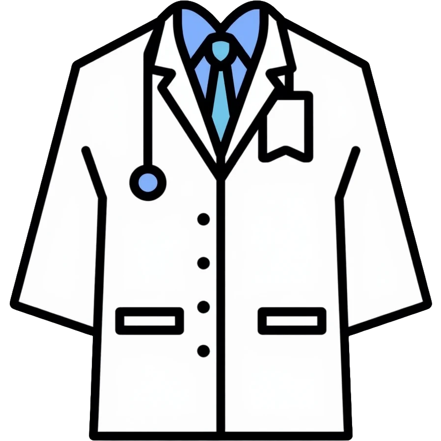 isolated white doctor coat emoji