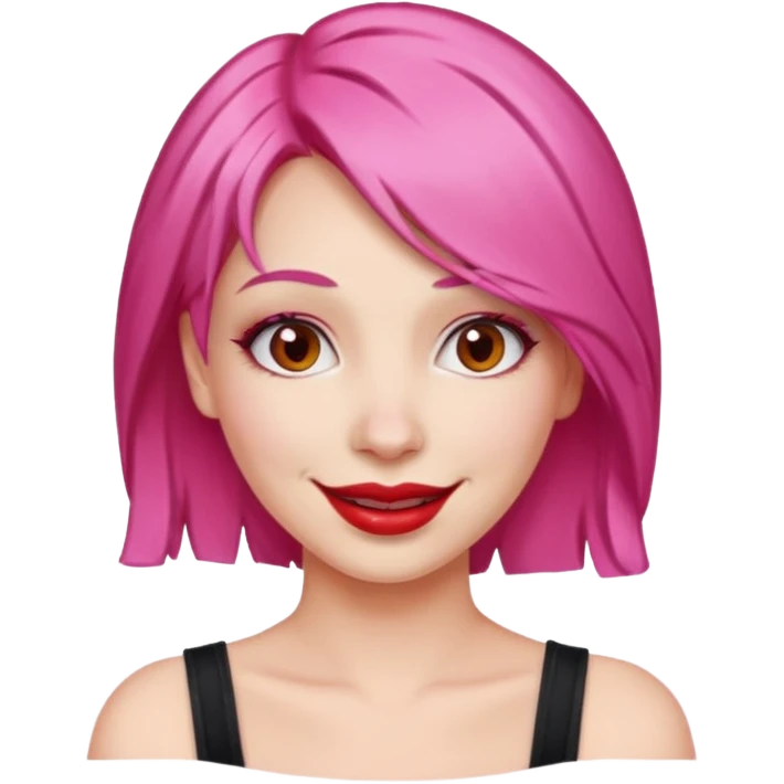 Emoji de mulher com cabelo rosa  emoji