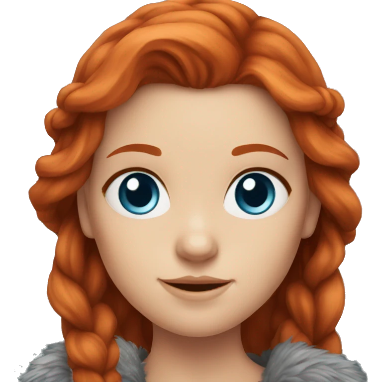 redhead girl Viking blue eyes emoji