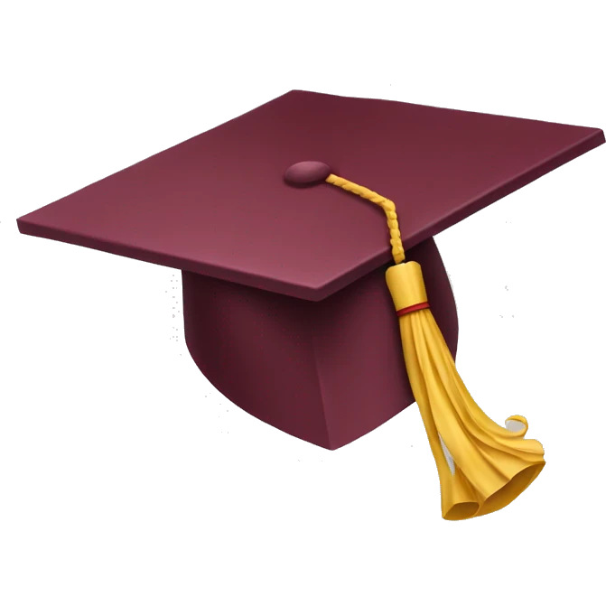 Granate graduation cap emoji