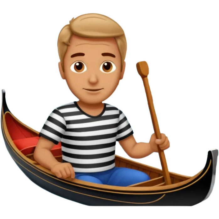 venice gondola driving italian man emoji