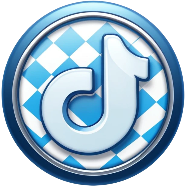 Make me an verified tiktok emoji like the one that's blue and inside is a white check emoji