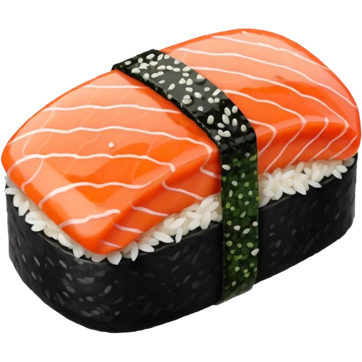 one sushi piece top view emoji
