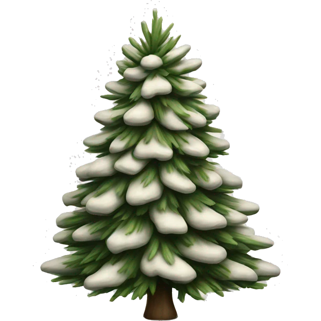 Realistic isolated off white fir christmas tree   emoji