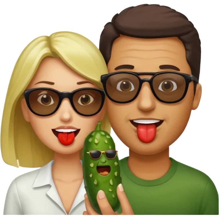 Férfi uborkáza a nőt  emoji