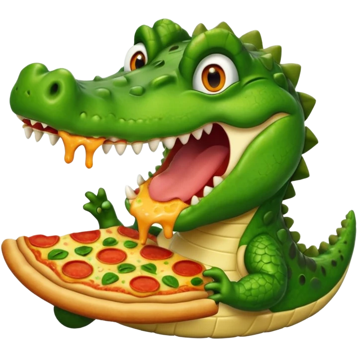 Bombardino crocodile eats pizza🍕🍕 emoji