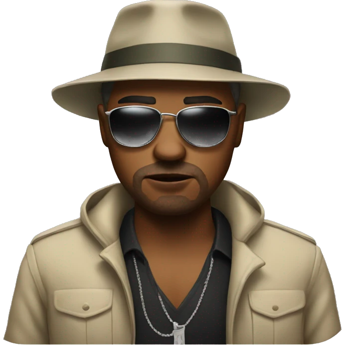 Gangster in bush emoji