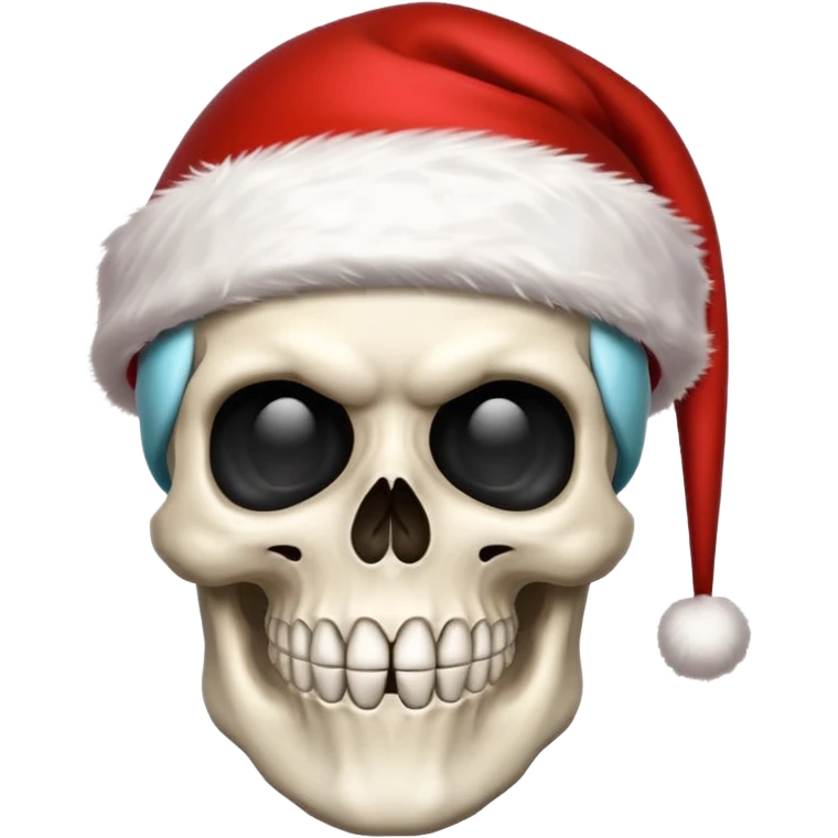 Skull ,MERRY CHRISTMAS Sign
 emoji
