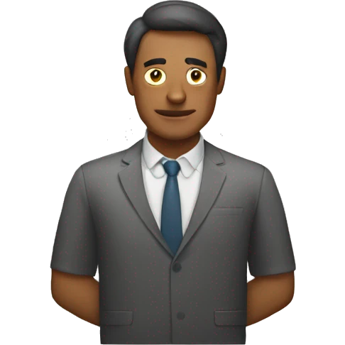 a man with a low energy emoji