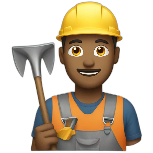 Man working With a shovel emoji