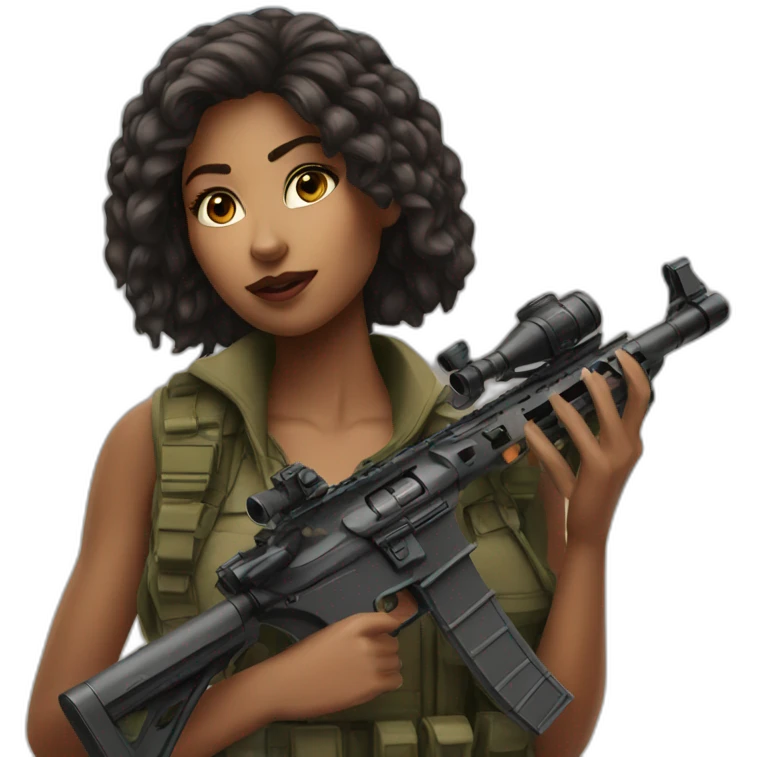 Hot girl sniper emoji