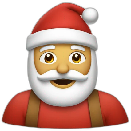 Père noël qui fait un prout emoji