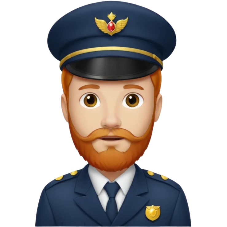 bellboy face long hair ginger bellboy red hat beard emoji