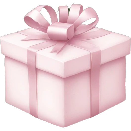 Light pink Christmas gifts under a white Christmas tree  emoji