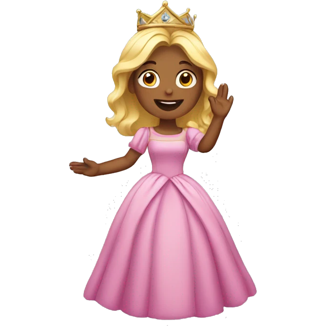 Waving princess emoji