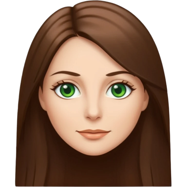 Pretty 43 year old woman with green eyes and long straight Ash-brown hair  emoji