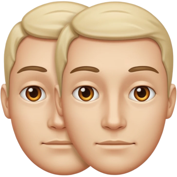 a human face with two sides, one side looking left, one side looking right emoji
