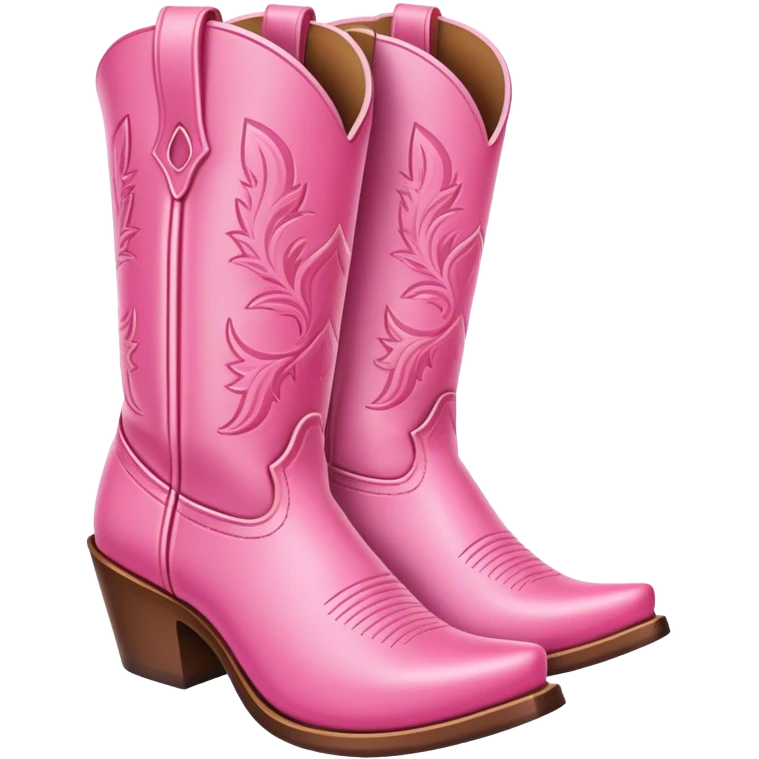 Pink cowboy boots emoji