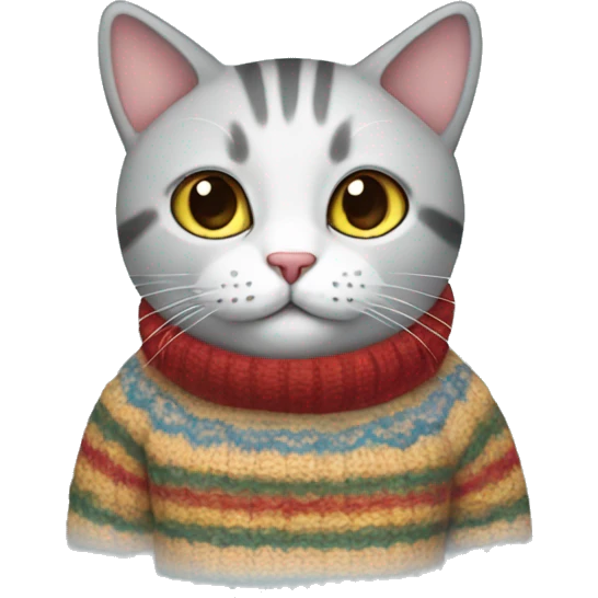 Cat wearing a sweater emoji