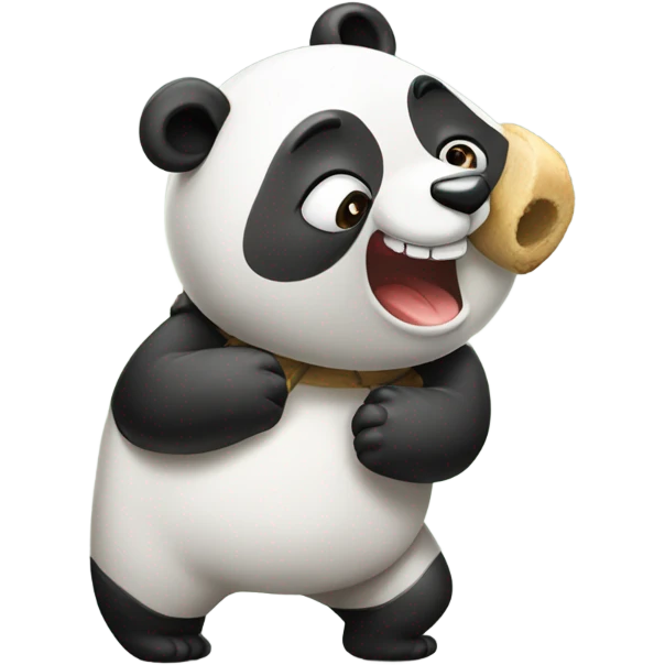 Panda montando a caballo emoji
