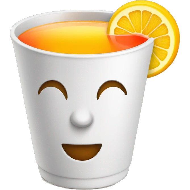 Tequila Sunrise in cup emoji