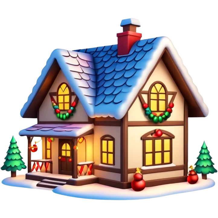Christmas house emoji