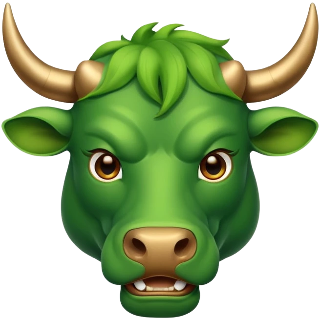 Green bull emoji