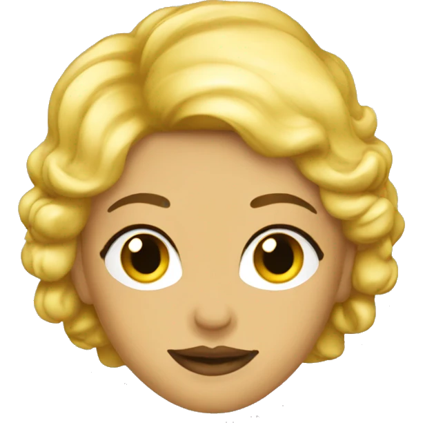 Gold coquette emoji