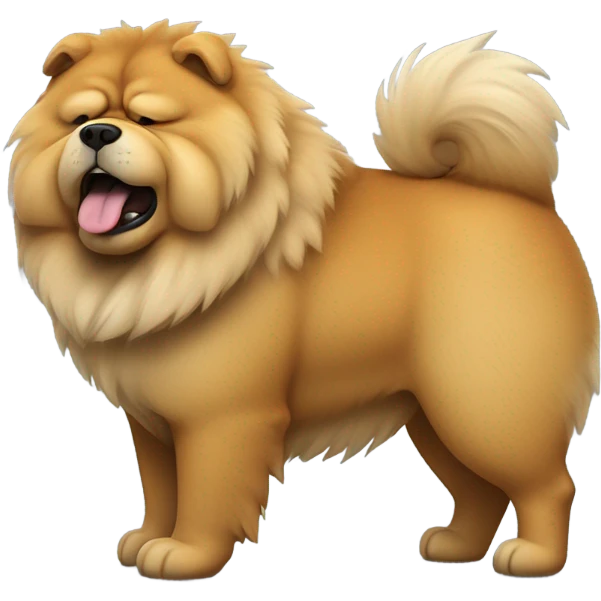 chow chow angry with exclamation emoji