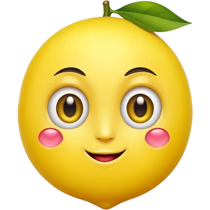 lemon with heart shaped eyes emoji