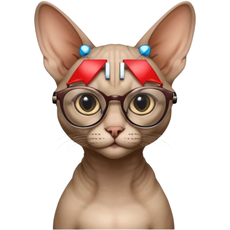 sfenks cat with glasses emoji