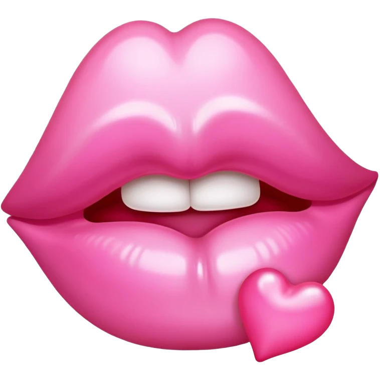 Beso rosa emoji