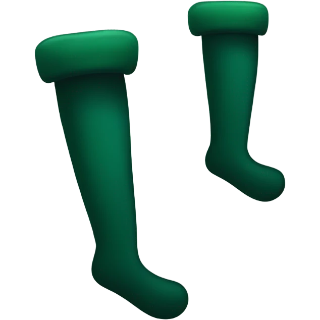 Dark green stocking emoji