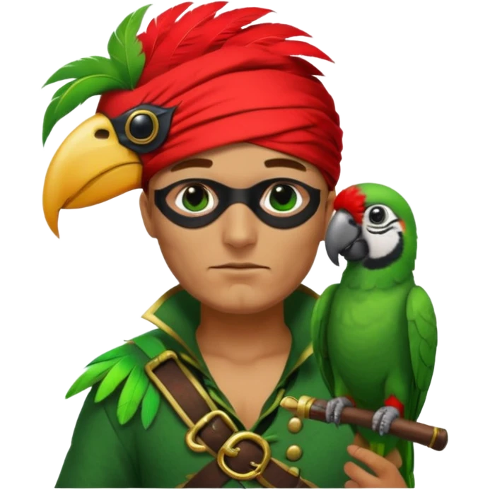 pirate and parrot emoji