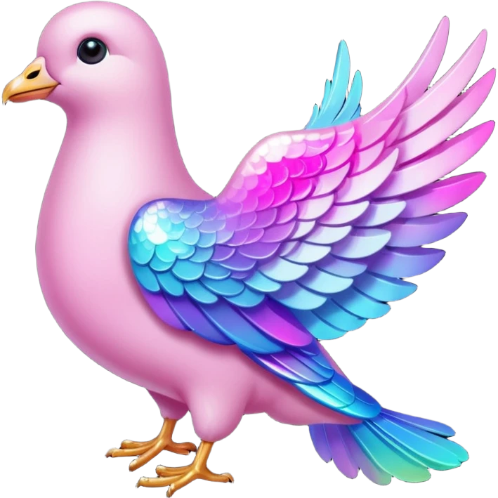 Pink Sparkle Dove  emoji